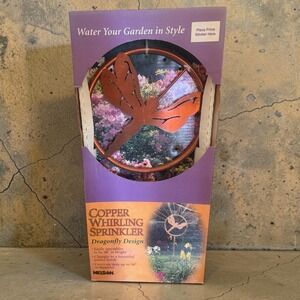 NEW Nelson Copper Whirling Sprinkler Dragonfly Design 48 Inch Garden Yard Decor